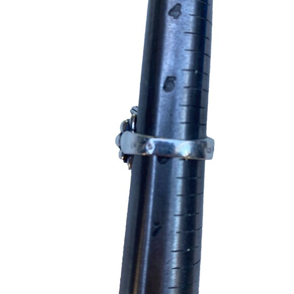 Lagos Glacier Caviar Emerald Cut Amethyst Ring Womens 6 Sterling Silver Gold XL - Picture 12 of 14